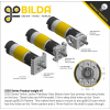 מנוע 36Dx125L מהירות 60rpm @ 12V עם מקודד - סדרה 5203 - ציר REX קצר