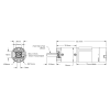 מנוע 36Dx125L מהירות 84rpm @ 12V עם מקודד - סדרה 5203 - ציר REX קצר