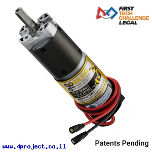 מנוע 36Dx125L מהירות 84rpm @ 12V עם מקודד - סדרה 5203 - ציר REX קצר