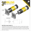 מנוע 36Dx125L מהירות 117rpm @ 12V עם מקודד - סדרה 5203 - ציר REX קצר