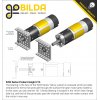 מנוע 36Dx116L מהירות 223rpm @ 12V עם מקודד - סדרה 5203 - ציר REX קצר