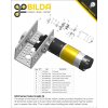 מנוע 36Dx116L מהירות 223rpm @ 12V עם מקודד - סדרה 5203 - ציר REX קצר
