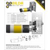 מנוע 36Dx116L מהירות 223rpm @ 12V עם מקודד - סדרה 5203 - ציר REX קצר
