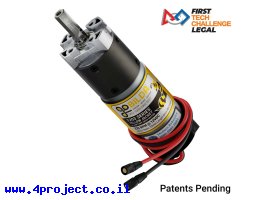 תמונה של מוצר מנוע 36Dx116L מהירות 223rpm @ 12V עם מקודד - סדרה 5203 - ציר REX קצר