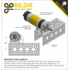 מנוע 36Dx116L מהירות 312rpm @ 12V עם מקודד - סדרה 5203 - ציר REX קצר