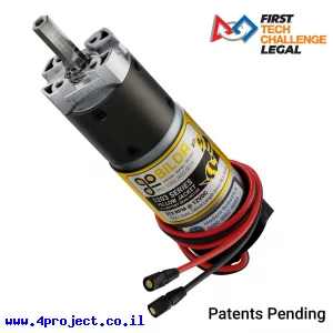 מנוע 36Dx116L מהירות 312rpm @ 12V עם מקודד - סדרה 5203 - ציר REX קצר