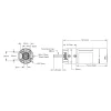 מנוע 36Dx108L מהירות 1150rpm @ 12V עם מקודד - סדרה 5203 - ציר REX קצר