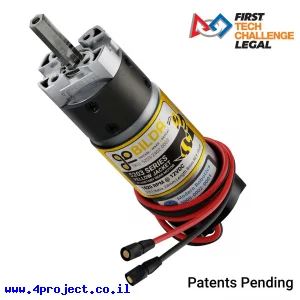מנוע 36Dx108L מהירות 6000rpm @ 12V עם מקודד - סדרה 5203 - ציר REX קצר