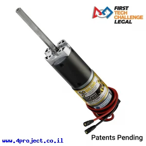 מנוע 36Dx134L מהירות 30rpm @ 12V עם מקודד - סדרה 5204 - ציר REX ארוך
