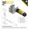 מנוע 36Dx125L מהירות 43rpm @ 12V עם מקודד - סדרה 5204 - ציר REX ארוך