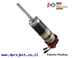 תמונה של מוצר מנוע 36Dx125L מהירות 43rpm @ 12V עם מקודד - סדרה 5204 - ציר REX ארוך