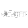 מנוע 36Dx125L מהירות 60rpm @ 12V עם מקודד - סדרה 5204 - ציר REX ארוך