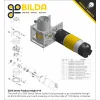 מנוע 36Dx125L מהירות 84rpm @ 12V עם מקודד - סדרה 5204 - ציר REX ארוך