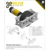 מנוע 36Dx125L מהירות 117rpm @ 12V עם מקודד - סדרה 5204 - ציר REX ארוך
