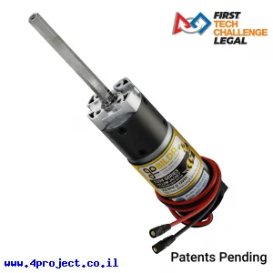מנוע 36Dx116L מהירות 312rpm @ 12V עם מקודד - סדרה 5204 - ציר REX ארוך