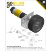 מנוע 36Dx116L מהירות 435rpm @ 12V עם מקודד - סדרה 5204 - ציר REX ארוך