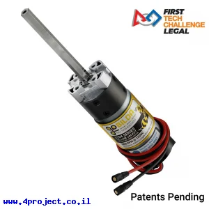 מנוע 36Dx108L מהירות 1620rpm @ 12V עם מקודד - סדרה 5204 - ציר REX ארוך