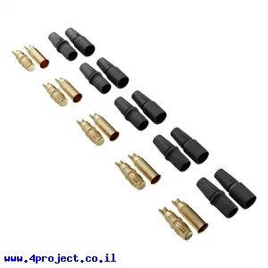 מחבר Bullet 3.5mm להלחמה - 5 זוגות
