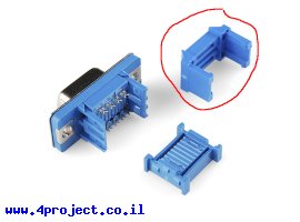 תמונה של מוצר מוצר נלווה - מחבר לחיצה לכבל שטוח 9 גידים - DB9 נקבה (סוגר בצורת "ח")