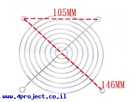 תמונה של מוצר רשת הגנה למאוורר 120 מ"מ