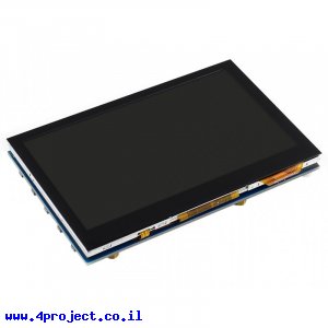 מסך קיבולי LCD 4.3" IPS 800x480, ממשק HDMI, מגע USB
