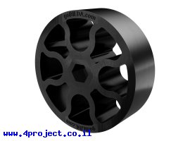 תמונה של מוצר גלגל Gecko™ בקוטר 48 מ"מ לתבנית goBILDA, ציר 8 מ"מ REX