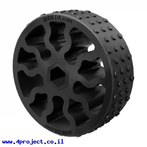 גלגל Gecko™ בקוטר 48 מ"מ לתבנית goBILDA, ציר 8 מ"מ REX