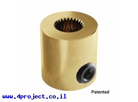 תמונה של מוצר מצמד קשיח למנוע סרוו ציר 3F - ציר 1/4" (6.35 מ"מ)