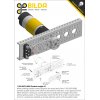 לוח מחורר תבנית goBILDA מעוגל,  מידות 32x80 מ"מ, 1x3 חורים, אלומיניום