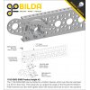 לוח מחורר תבנית goBILDA מעוגל,  מידות 32x80 מ"מ, 1x3 חורים, אלומיניום