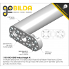 לוח מחורר תבנית goBILDA מעוגל,  מידות 32x80 מ"מ, 1x3 חורים, אלומיניום