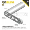 לוח מחורר תבנית goBILDA מעוגל,  מידות 32x128 מ"מ, 1x5 חורים, אלומיניום