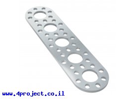 תמונה של מוצר לוח מחורר תבנית goBILDA מעוגל,  מידות 32x128 מ"מ, 1x5 חורים, אלומיניום