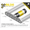 לוח מחורר תבנית goBILDA מעוגל,  מידות 32x176 מ"מ, 1x7 חורים, אלומיניום