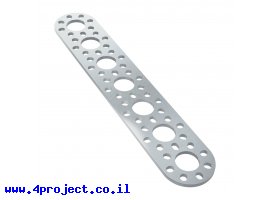 תמונה של מוצר לוח מחורר תבנית goBILDA מעוגל,  מידות 32x176 מ"מ, 1x7 חורים, אלומיניום