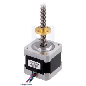 מנוע צעד 200 צעדים עם בורג הנעה 38 ס"מ, 42x38 מ"מ, 2.8V/1.7A