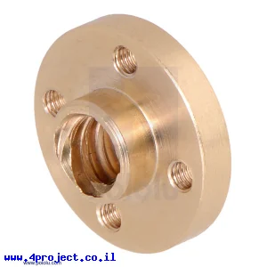 אום לבורג הנעה 8mm, תנועה של 8 מ"מ לסיבוב - הברגה M3