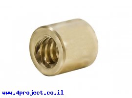 תמונה של מוצר אום לבורג הנעה 8mm, תנועה של 8 מ"מ לסיבוב - קוטר 1/2" (ServoCity)