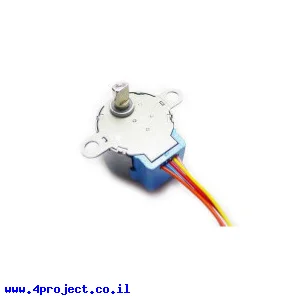 מנוע צעד 64 צעדים עם תמסורת 1:64, 5V/100mA