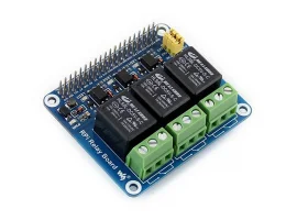 תמונה של מוצר תוסף ל-Raspberry PI עם 3 ממסרים
