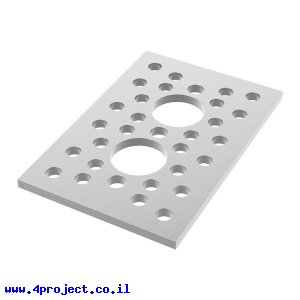 לוח שטוח 1.50" על 2.25" - 2 חורים