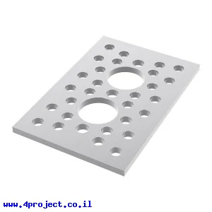 לוח שטוח 1.50" על 2.25" - 2 חורים