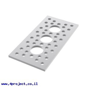 לוח שטוח 1.50" על 3.00" - 3 חורים