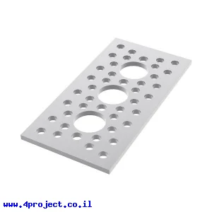 לוח שטוח 1.50" על 3.00" - 3 חורים