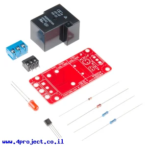 ממסר SPDT אטום, 10/20A@240VAC - סליל 5V - ערכה
