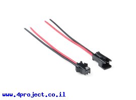 תמונה של מוצר מחבר JST-SM 2-pin עם חוטים AWG22