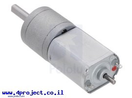 תמונה של מוצר מנוע עם ציר אחורי 20Dx43L מהירות 190rpm @ 6V
