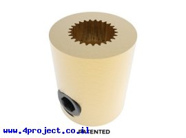 תמונה של מוצר מצמד קשיח למנוע סרוו ציר 3F - ציר 1/4" (6.35 מ"מ) - דגם קודם