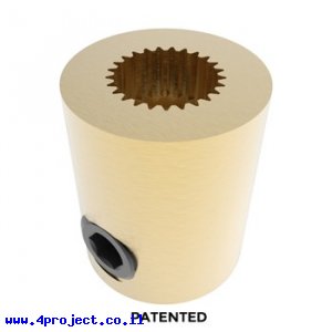 מצמד קשיח למנוע סרוו ציר 3F - ציר 1/4" (6.35 מ"מ) - דגם קודם