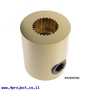 מצמד קשיח למנוע סרוו ציר C1 - ציר 1/4" (6.35 מ"מ)